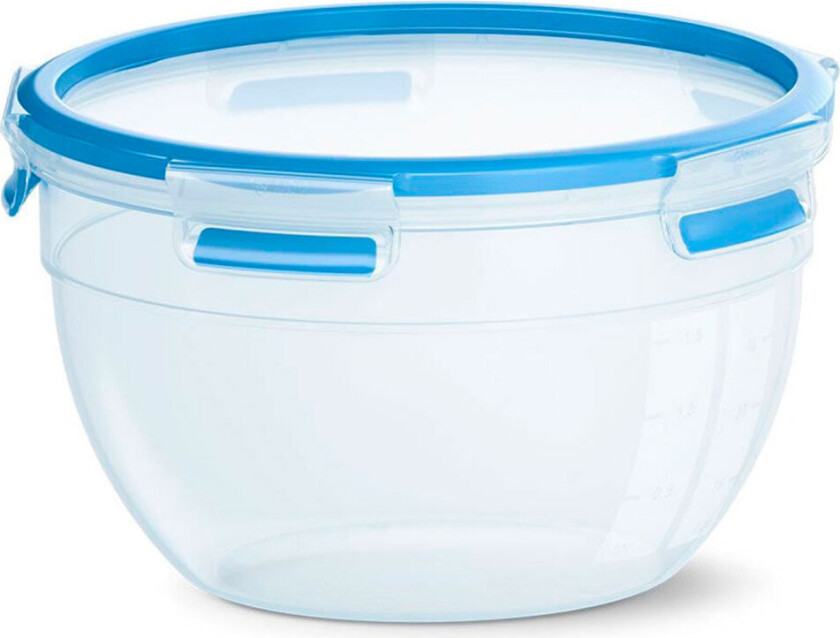 CLIP & CLOSE N1011400, Beholder, Rund, 2,6 l, Blå, Gjennomsiktig, Polypropylen (PP), Termoplastisk elastomer (TPE), Tyskland