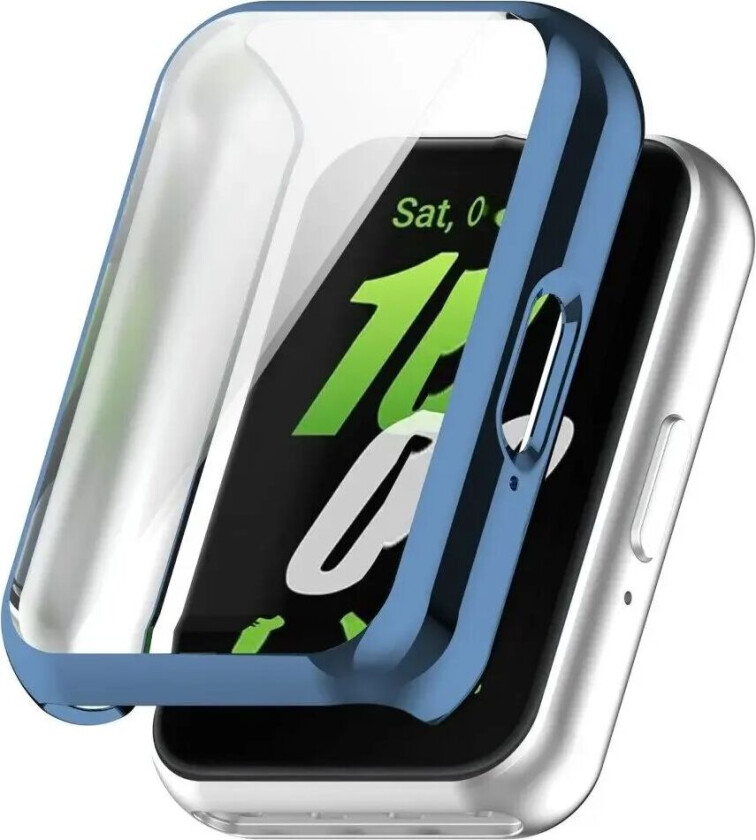 Samsung Galaxy Fit3 Deksel i Plast m. Innebygd Skjermbeskytter - Blå