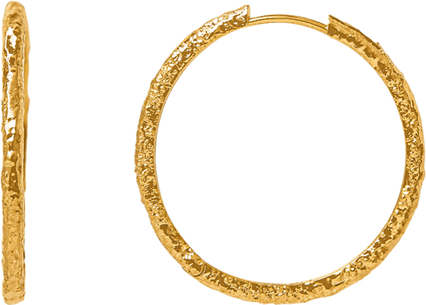 Molten Mid Size Hoop - Pale Gold One Size