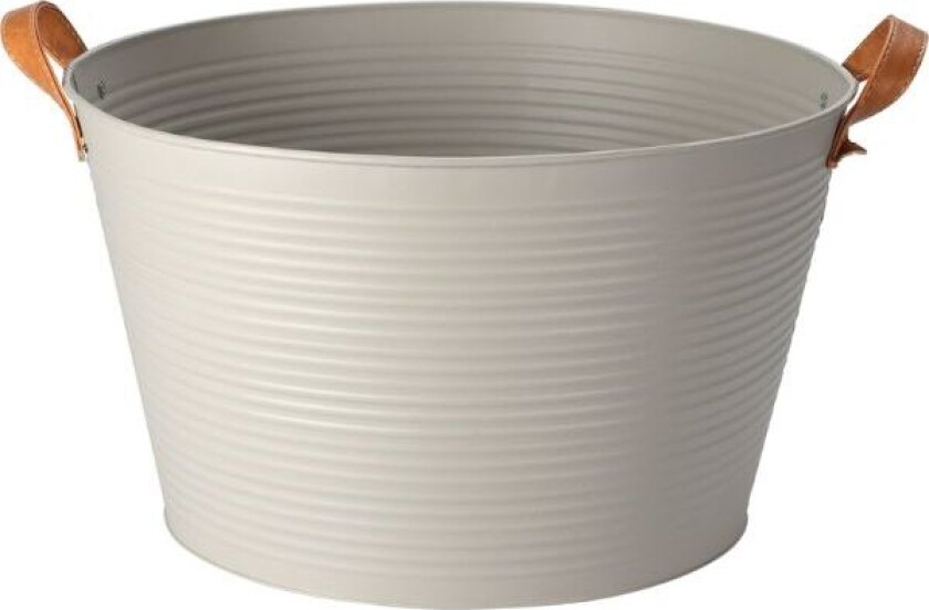 Spand Metall Med Håndtak Hvit