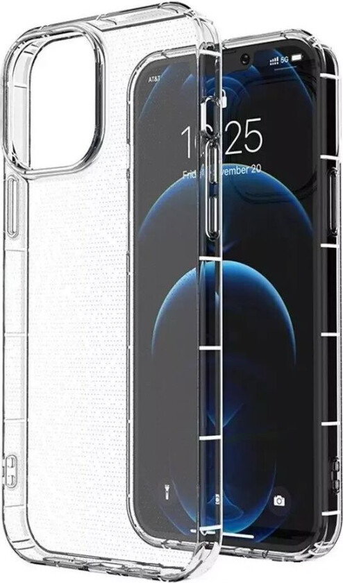 iPhone 14 Pro Max Fleksibel Plast Airbag Deksel - Gjennomsiktig