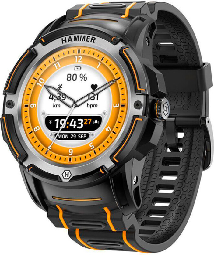 HAMMER Watch Plus, 3,43 cm (1.35), AMOLED, Pekskärm, GPS, 48 g
