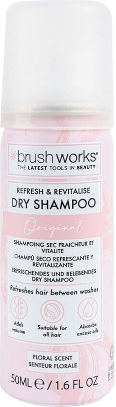 Brushworks Refresh & Revitalise Floral Dry Shampoo 50ml