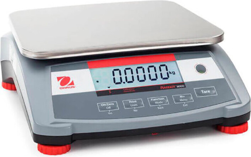 Kjøkkenvekt Vekt profesjonelt industribord med batteri RANGER 3000 30kg / 1g - OHAUS R31P30