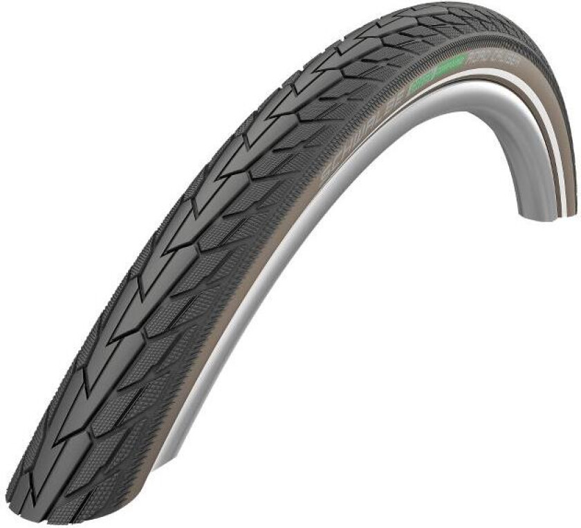 Bilde av SCHWALBE Road Cruiser Non folding tire (47-622) Black/Brown, Green, K-Guard, PSI max:70 PSI, Yes, Weight:800 g
