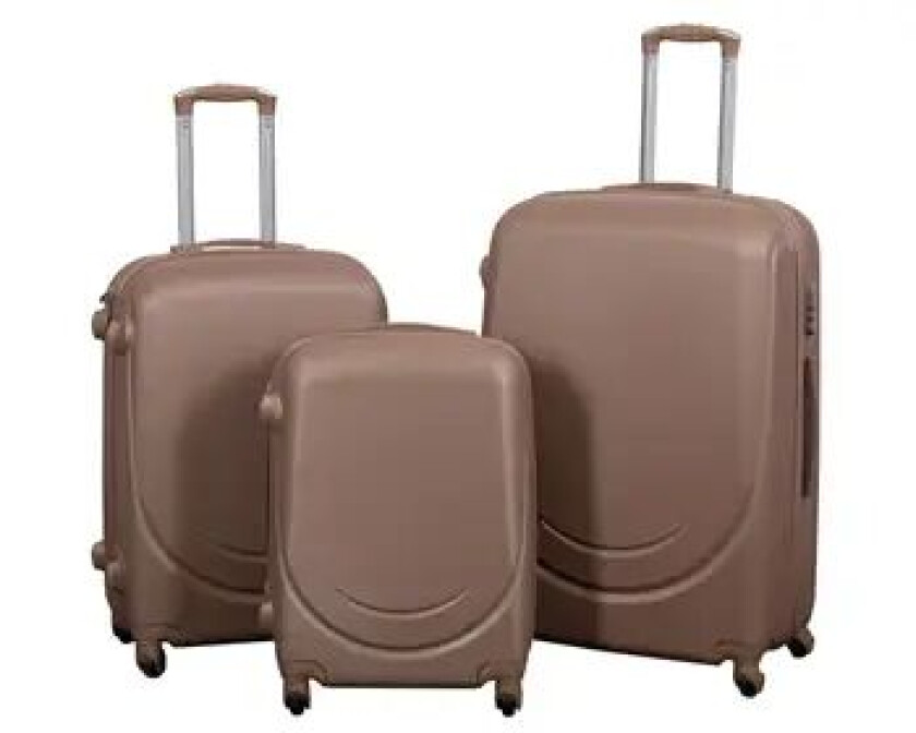 Reisesett - Sett med 3 stk. - Eksklusivt hardcase koffertsett - Classic mocca
