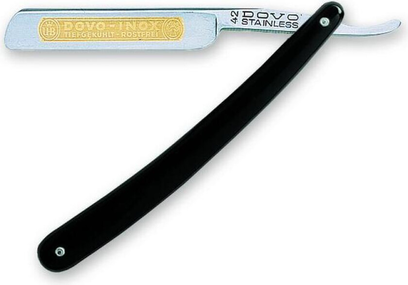 Dovo Straight Razor 3/8"- Black Plastic, Inox