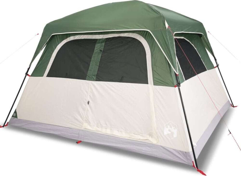 Familietelt 6 personer grønn vanntett
