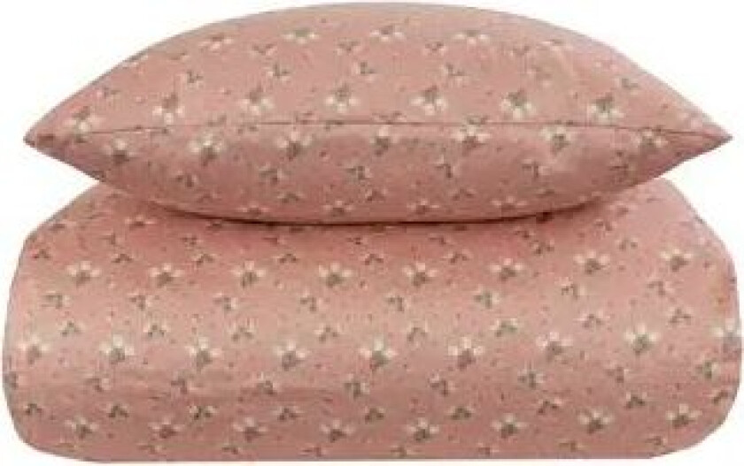 Sateng sengesett - 140x220 cm - 100% Bomullssateng - Summer rosa