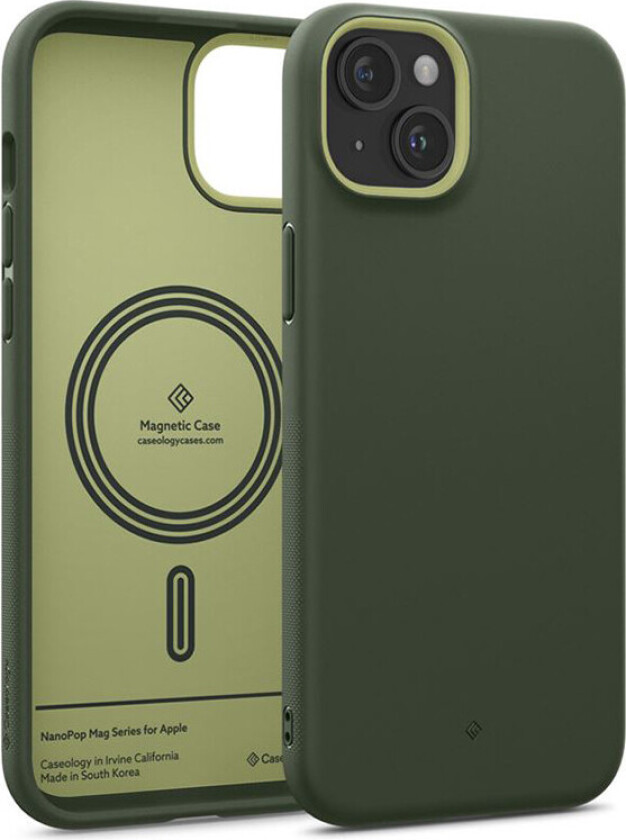 Caseology Nano Pop MagSafe iPhone 15 avo green