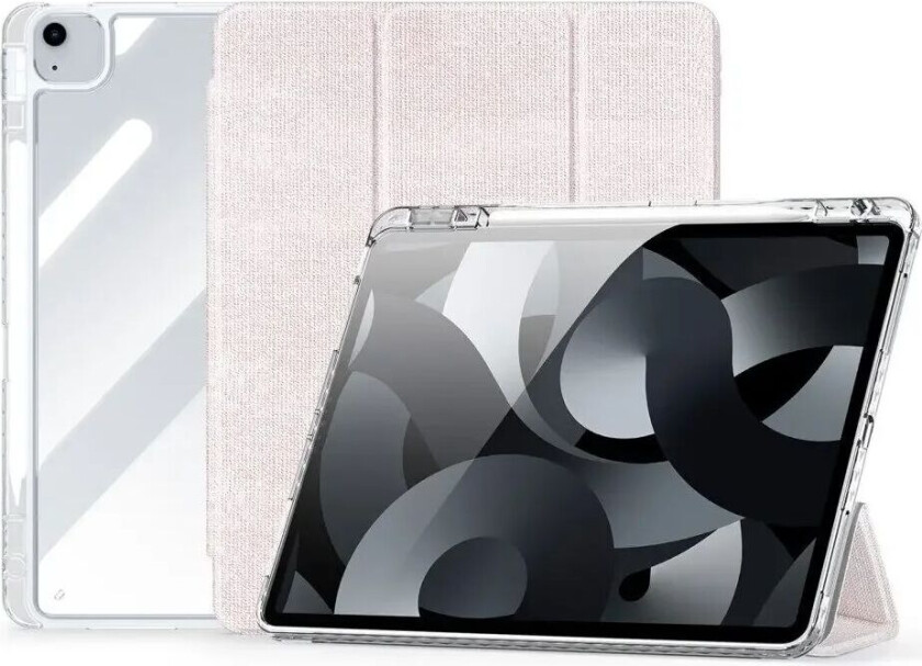 iPad Air 13" (2024) DUX DUCIS Unid Series Tri-Fold Flip Deksel - Gjennomsiktig / Pink