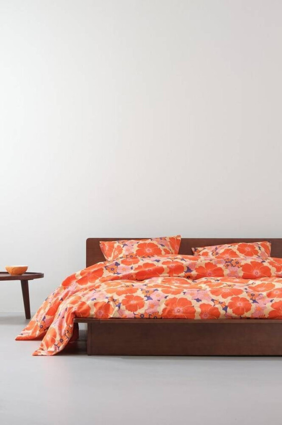 sengesett dobbeltseng økologisk Oransje