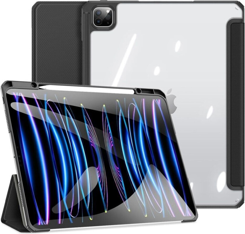 iPad Pro 13" (2024) DUX DUCIS TOBY Series - Støtsikkert Flipdeksel - Gjennomsiktig / Svart