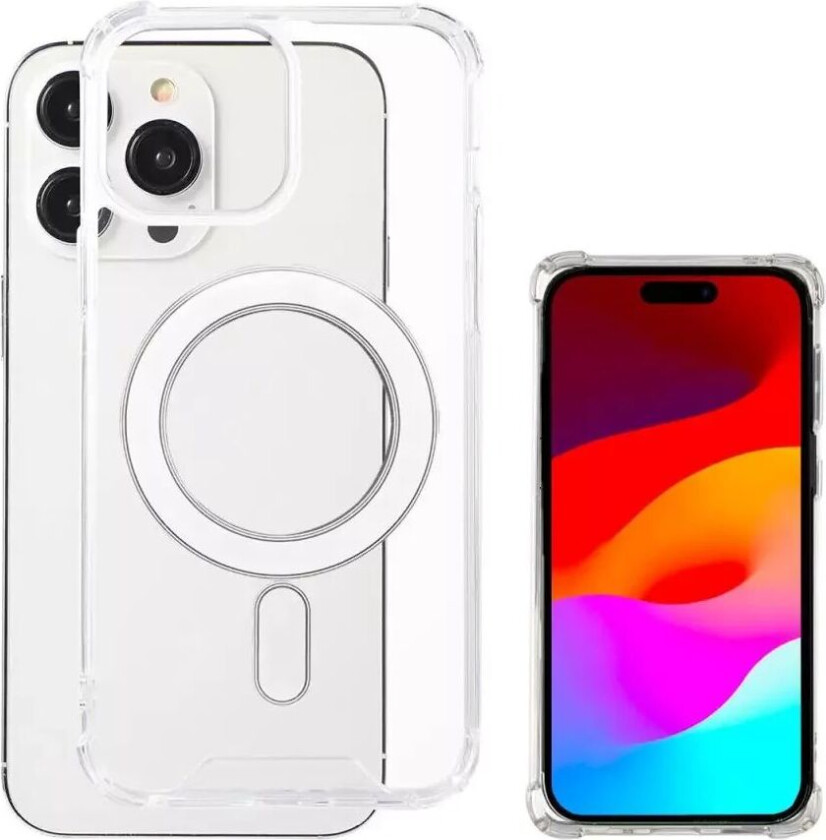 4smarts iPhone 15 Pro 4smarts IBIZA Deksel - MagSafe Kompatibel - Gjennomsiktig