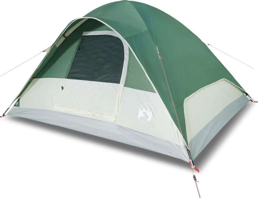 Kuppeltelt for camping 6 personer grønn vanntett