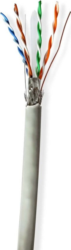 Nettverkskabelen Roll CAT6 Fast S/FTP CCA 305.0 m Innendørs Rund PVC Grå Trekkboks