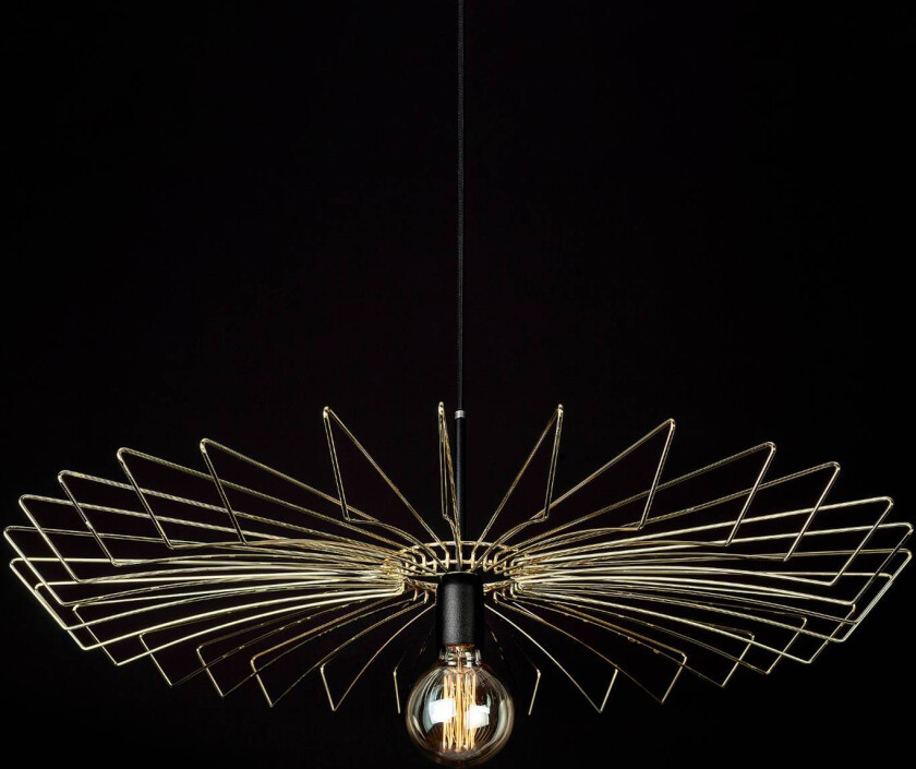 Pendellampe Umbrella i flat form, gull