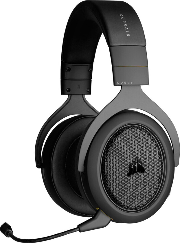 Corsair Gaming HS70 - Hodesett - full størrelse - Bluetooth - trådløs, kablet - USB, 3,5 mm jakk - svart