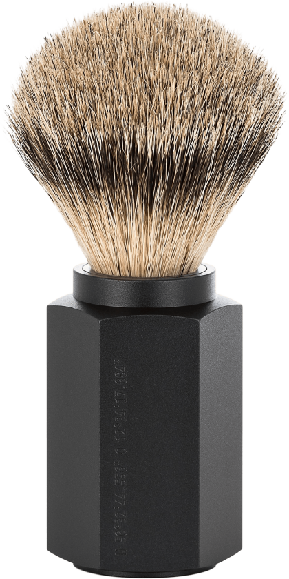 Mühle Hexagon Silvertip Shaving Brush Anodised Aluminum Graphite