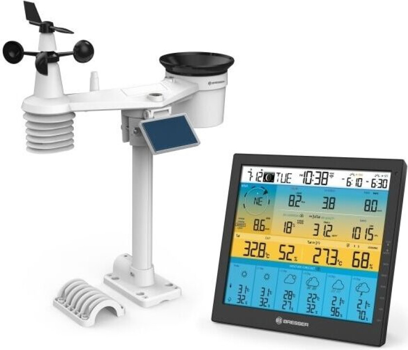 Bilde av Bresser Optics 7003220, Sort, Høydemåler, Anemometer (vindhastighet), Inne Barometer, Inne hygrometer, Inne Termometer,..., Barometer, Hygrometer, Te