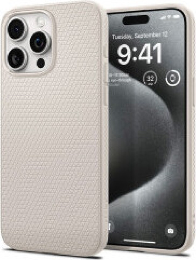 iPhone 15 Pro Deksel Liquid Air Natural Titanium