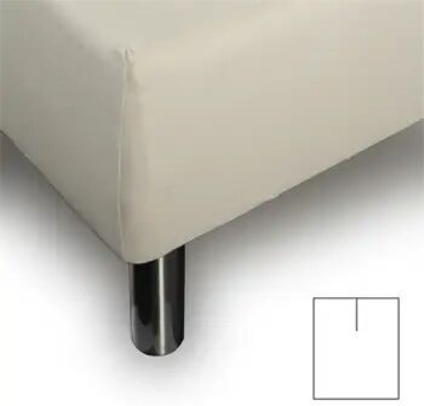 Splittlaken - 180x200x40 cm - Sand farget stretchlaken - 100% Bomull -