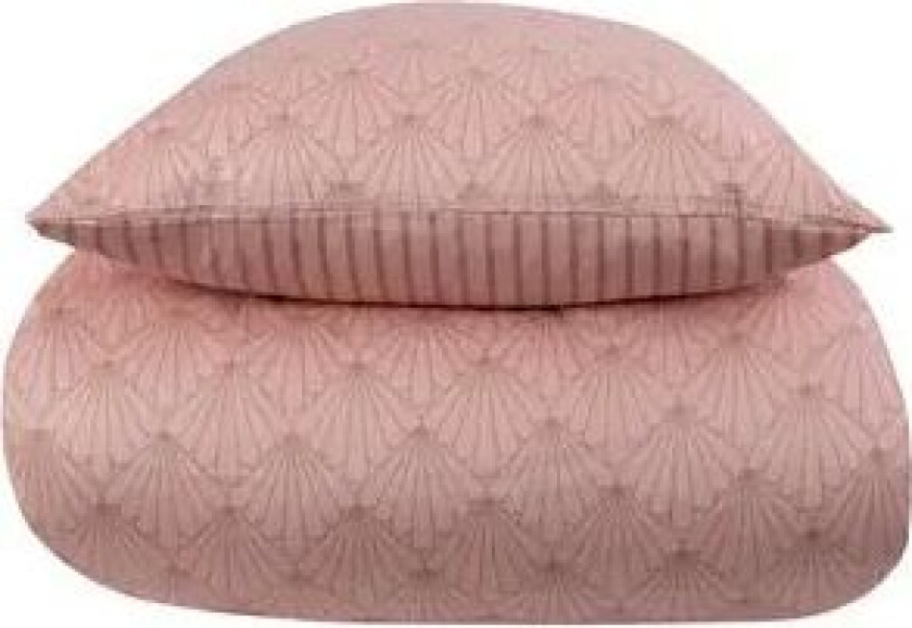 Sateng sengesett - 100% Bomullssateng - Fan peach - 150x210 cm