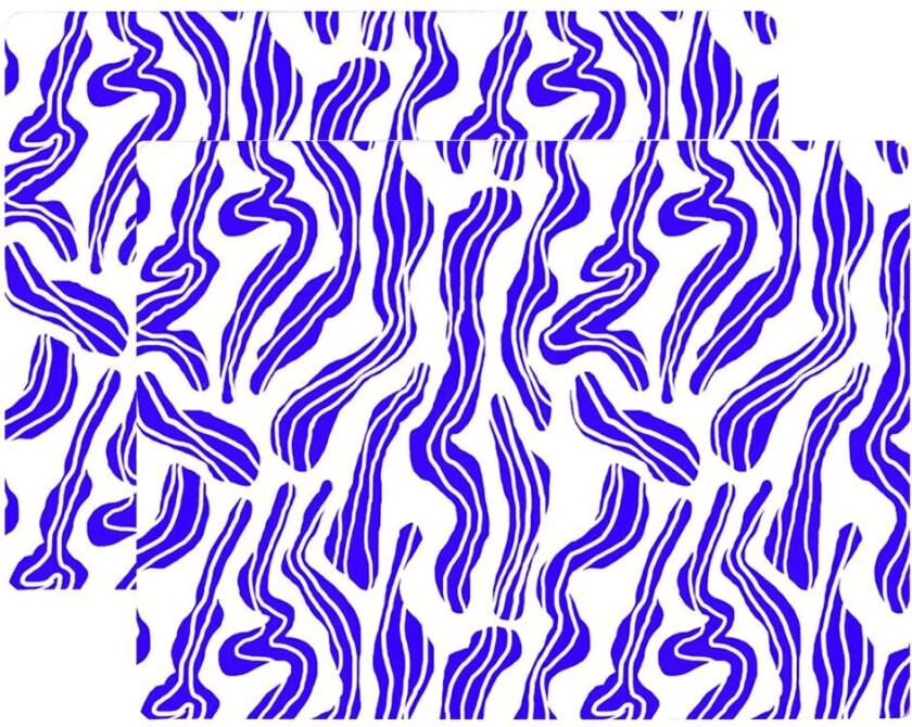 Sudd spisebrikke 30 x 40 cm 2-pakning Blue-white