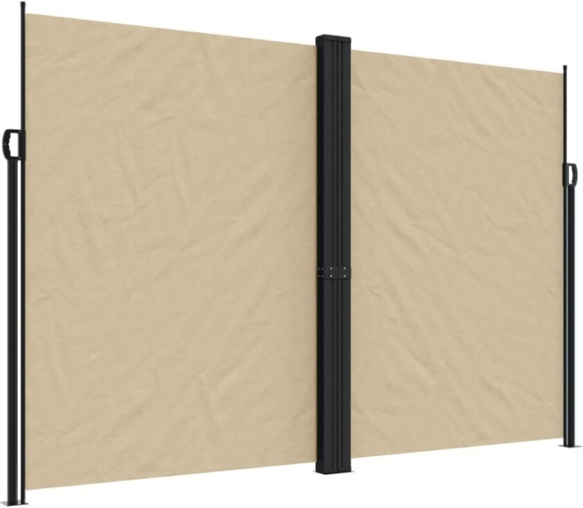 Uttrekkbar sidemarkise beige 220x600 cm