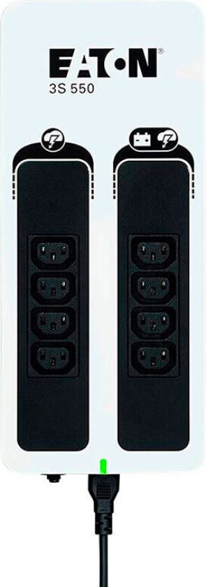 Corporation 3S550I uforstyrrbar strømforsyning (UPS) Standby (Offline) 0,55 kVA 330 W 8 AC-utganger