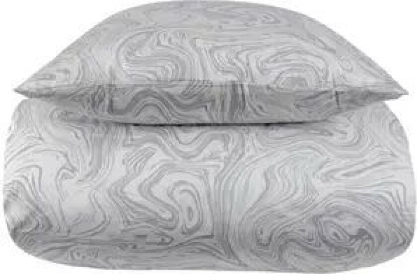 Sateng sengesett - 100% Bomullssateng - Marble light grey - 150x210 cm