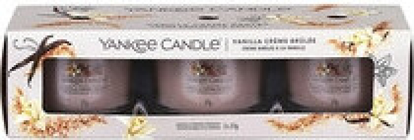 Scented Candle Set Yankee Candle Vanilla Crème Brûlée 37 g 3 Units