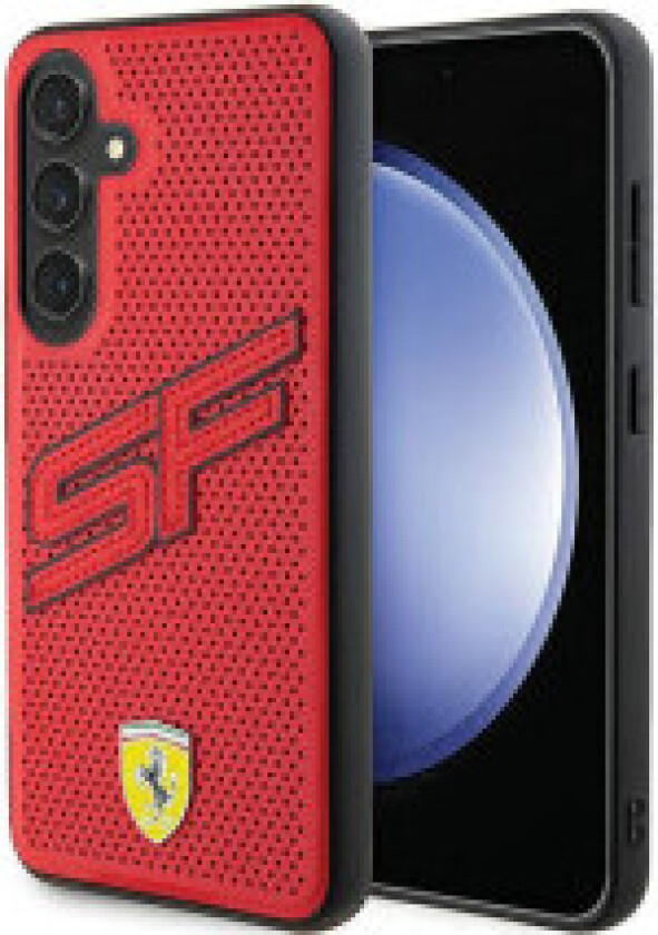 Dėklas Ferrari FEHCS24MPINR S24+ S926 raudonas/red hardcase Big SF Perforated
