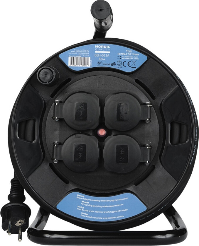 Cable Drum Safety plug H07RN-F 3x2.5mm² 15m