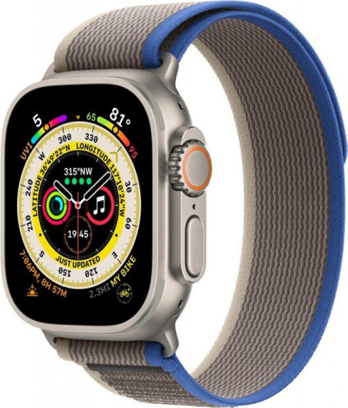 Watch Ultra GPS + Cellular 49 mm Titanium Case with Blue/Gray Trail Loop - M/L