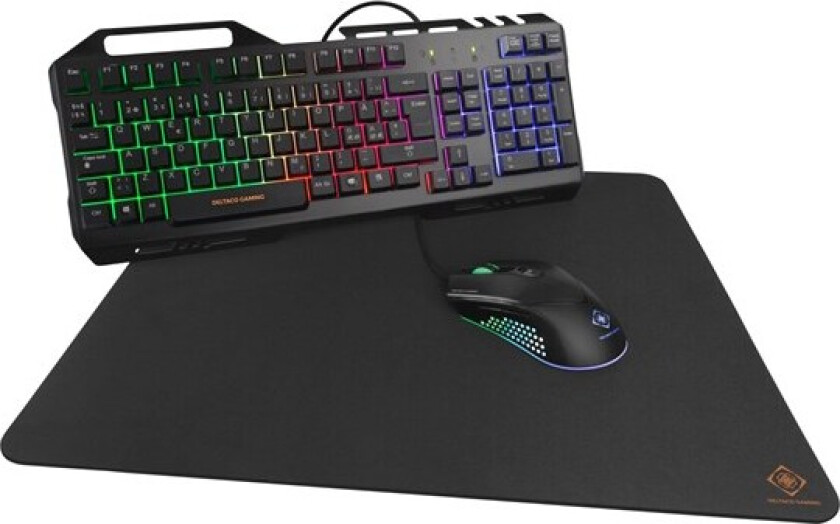 GAMING - Tastatur, mus og musematte, sett - Tysk - Svart