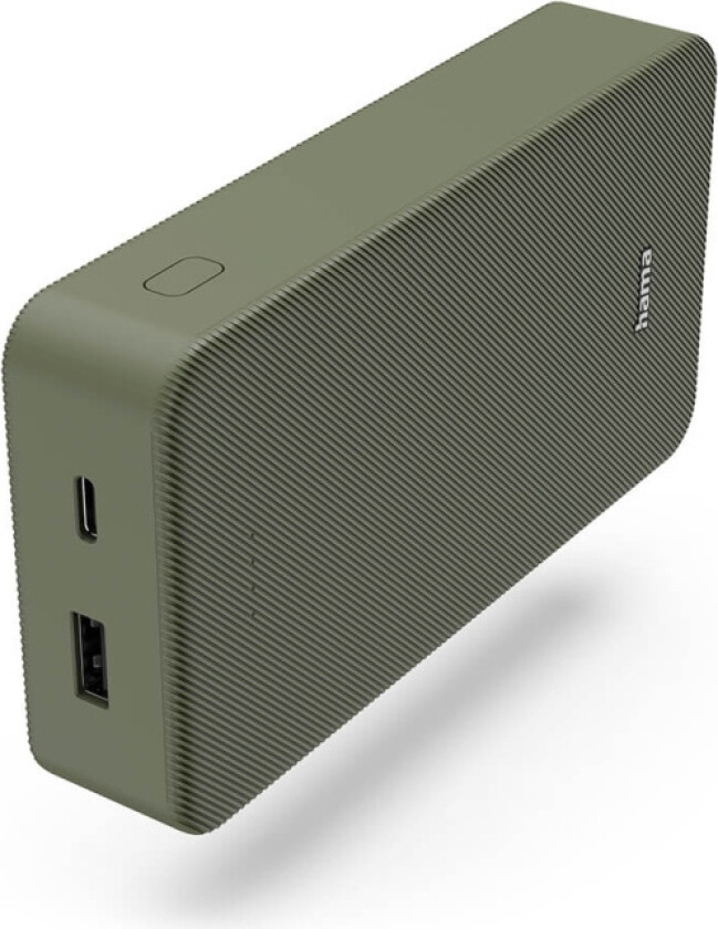 Powerbank Colour 20 20000mAh USB-C+USB-A Green Nødlader - Grønn - 20000 mAh
