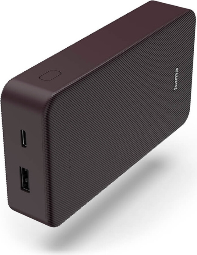 Powerbank Colour 20 20000mAh USB-C+USB-A Plum Nødlader - 20000 mAh