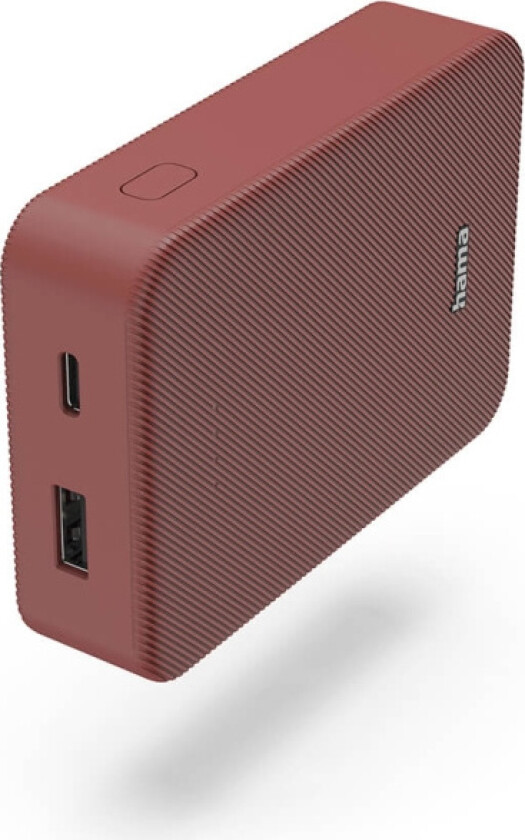 Powerbank Colour 10 10000mAh USB-C+USB-A Red Nødlader - Rød - 10000 mAh