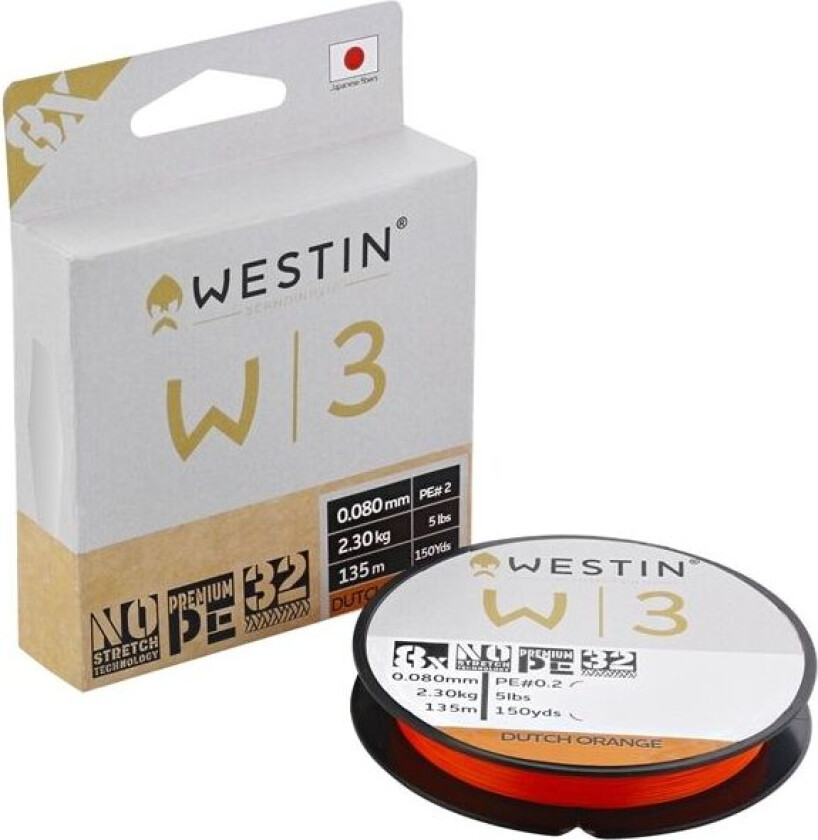 W3 8 Braid Dutch Orange 135m 0,285mm 19,4kg