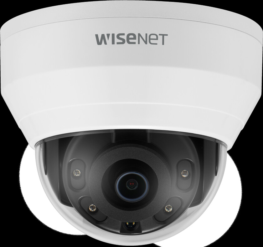 WiseNet Q QND-8010R - Nettverksovervåkingskamera - kuppel - farge (Dag og natt) - 5 MP - 2592 x 1944 - fastfokal - sammensatt - LAN 10