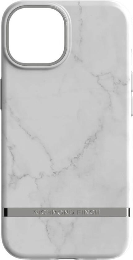 iPhone 14 case, White Marble