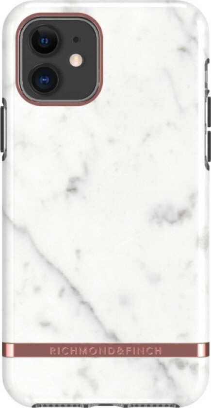 iPhone 11 Case, White Marble