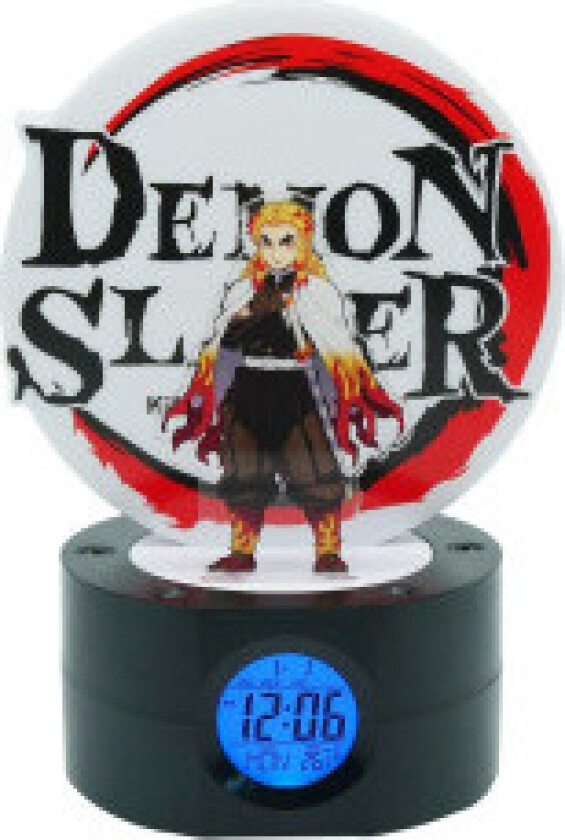 TEKNOFUN Demon Slayer: Kimetsu no Yaiba Alarm Clock with Light Rengoku 21 cm