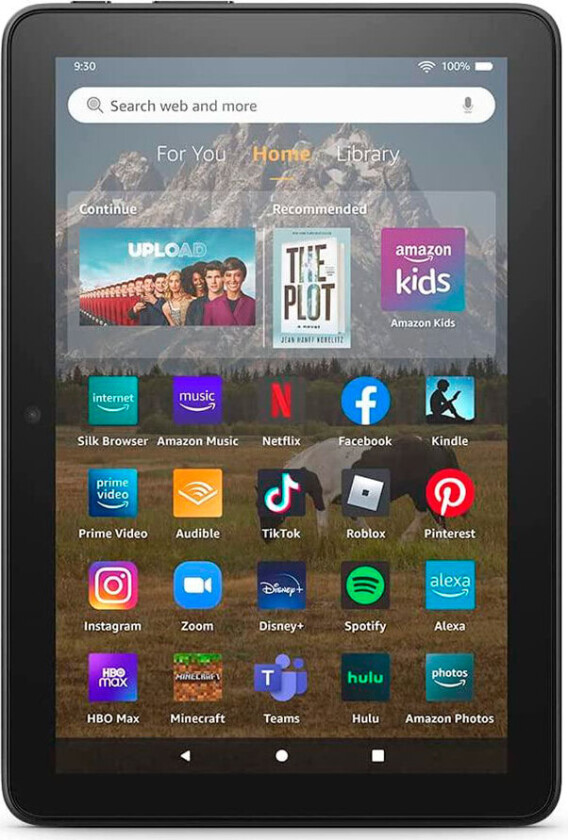 Fire HD 8 nettbrett (2022) WiFi 32 GB med Werbung schwarz B09BG4CM4W
