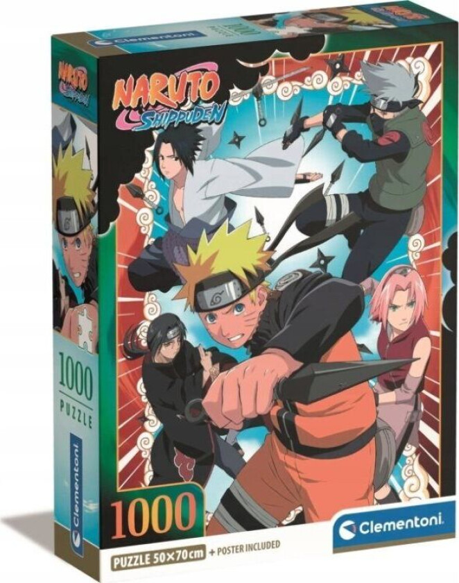 Puslespill Clementoni Puslespill 1000 deler Compact Anime Naruto Shippuden