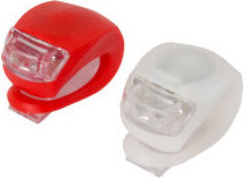 EOT011, Frontlys + baklys (sett), Rød, Hvit, Silikon, Silikon, LED, Rød