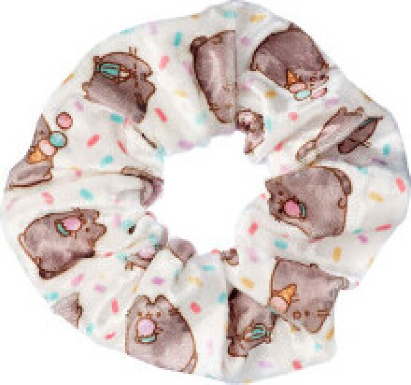 Pusheen Hair Scrunchie White Ice Cream