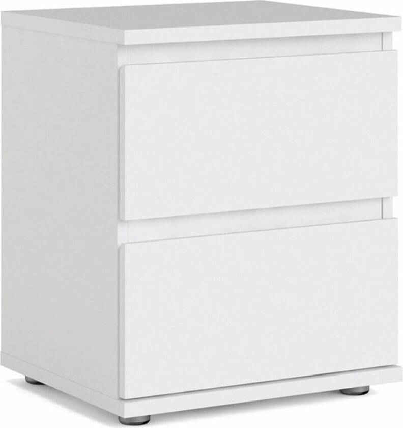 Mia nattbord bredde 40 cm, høyde 48, cm dybde 34 cm hvit.