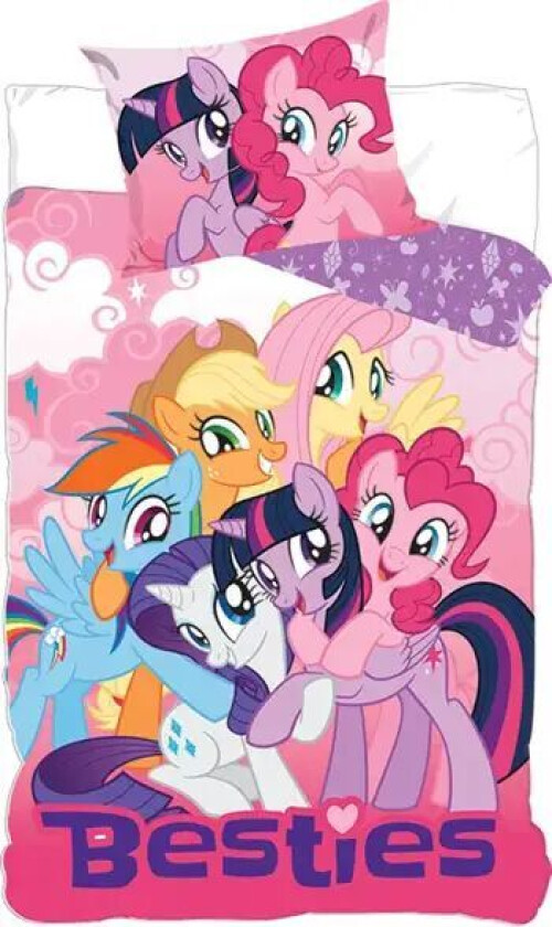 My Little pony sengesett - 140x200 cm - Søt sengetøy for jenter - 2 i 1 design - 100% bomull